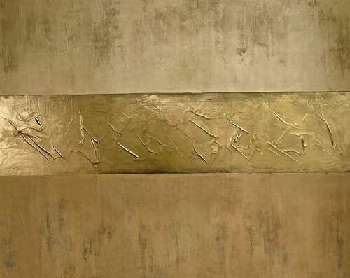 „Gold Reflexions“  #3 extra large Artwork di Guranda Spillmann, Pittura in vendita su Singulart
