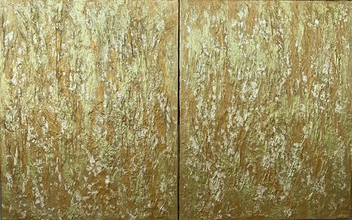 „Gold Refexion“ Diptych van Guranda Spillmann, Schilderij te koop op Singulart