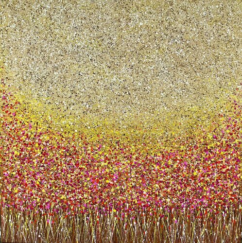 „ Where the Butterflies are kissing the Flowers“ by Guranda Spillmann, Painting for Sale on Singulart