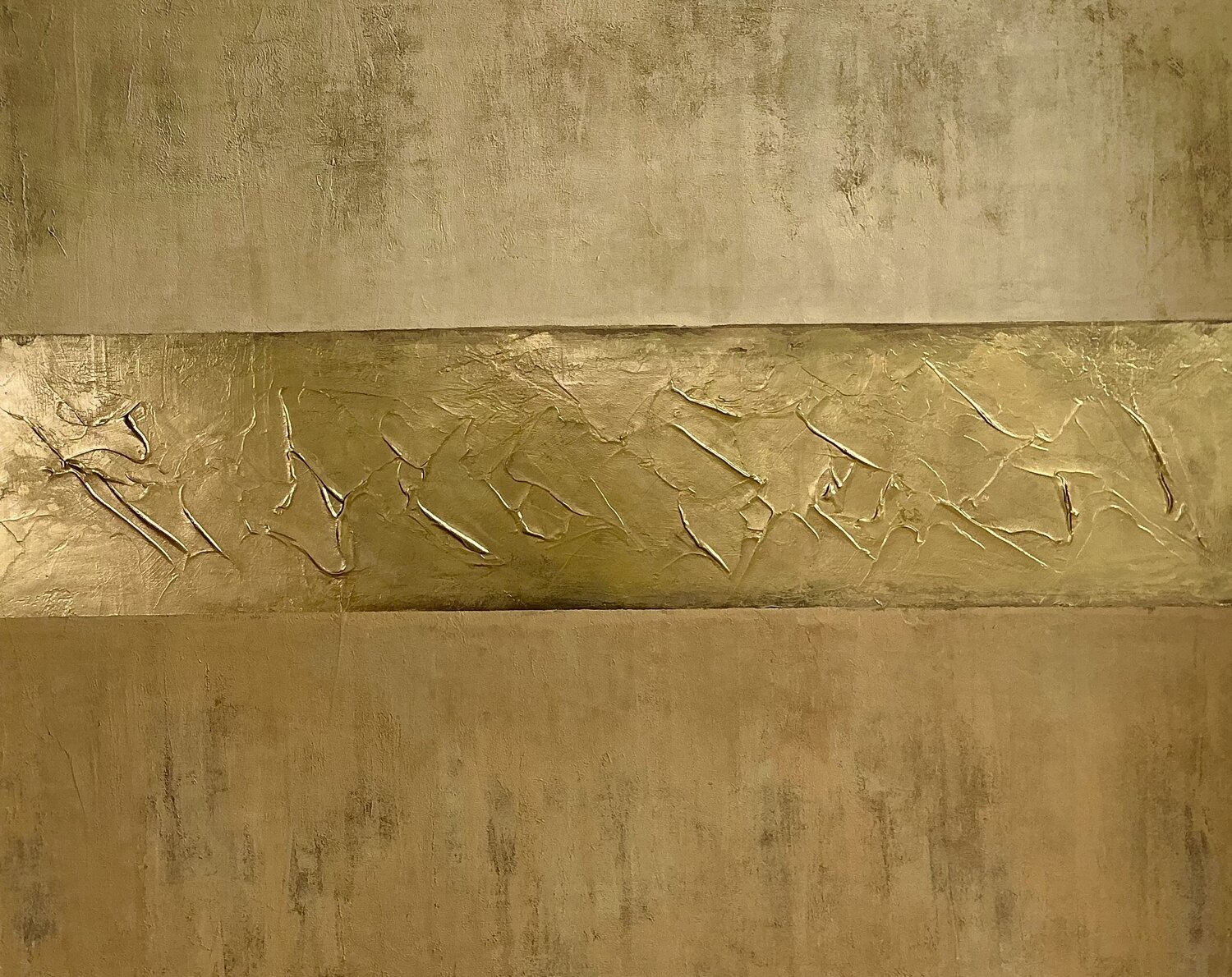 „Gold Reflexions“  #3 extra large Artwork Guranda Spillmann