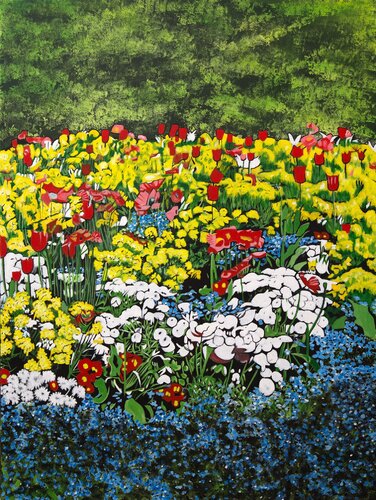 Spring Flower Bed von Richard Higham, Malerei kaufen auf Singulart
