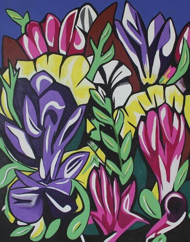 Freesias Abstract 1 von Richard Higham, Malerei kaufen auf Singulart