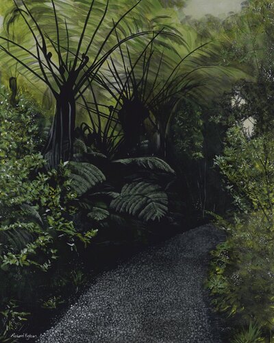 Tree Fern walk von Richard Higham, Malerei kaufen auf Singulart