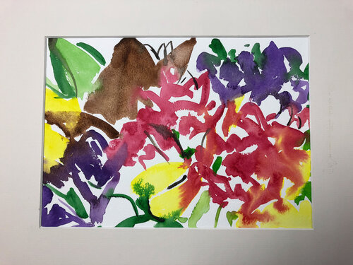 Freesias WC4 van Richard Higham, Werk op papier te koop op Singulart