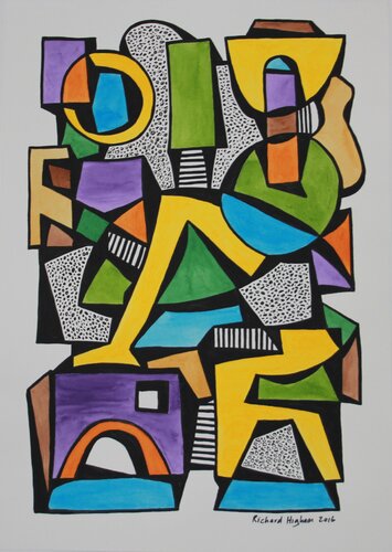 Urban Landscape - Abstract von Richard Higham, Malerei kaufen auf Singulart