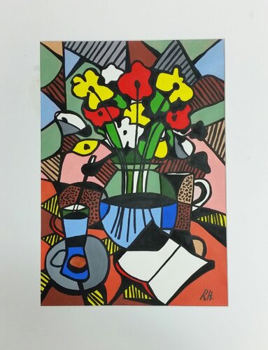 Still Life Flowers von Richard Higham, Malerei kaufen auf Singulart