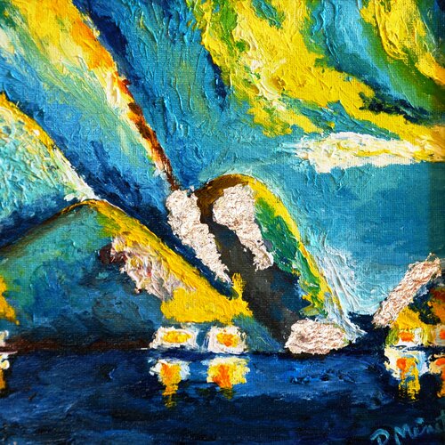 Farbspiele der Natur I - Mini by PETRA MINET, Painting for Sale on Singulart