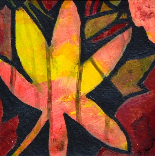 Herbstblatt - Mini di PETRA MINET, Pittura in vendita su Singulart