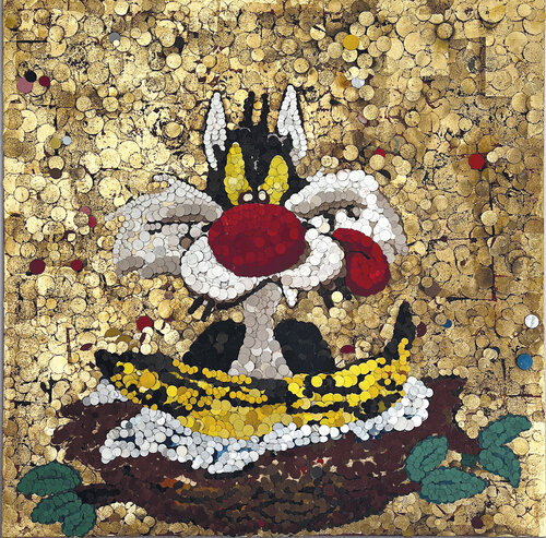 Ho, ho! Mi è semblato di vedele un gatto... by Oscar Baccilieri, Painting for Sale on Singulart