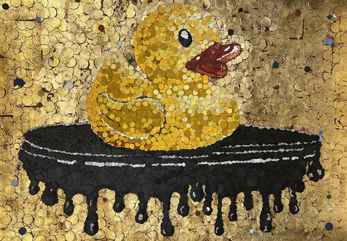 Il Ballo del Qua Qua par Oscar Baccilieri, Peinture en vente sur Singulart