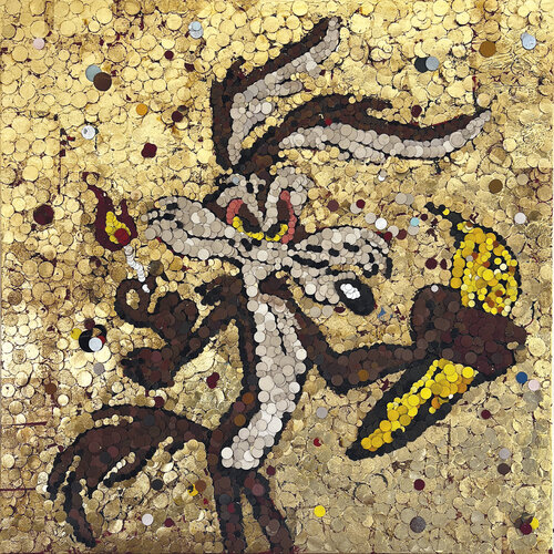 Carnivorous Vulgaris (Willy E. Coyote) von Oscar Baccilieri, Malerei kaufen auf Singulart