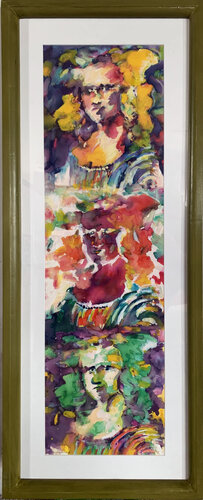 3 Color Studies for "Mona Lisa's Ugly Sister" von thomas ackermann, Malerei kaufen auf Singulart