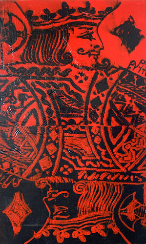 Black / Red King van thomas ackermann, Schilderij te koop op Singulart