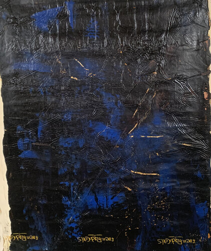 Black/Blue FREERADICAL von thomas ackermann, Malerei kaufen auf Singulart