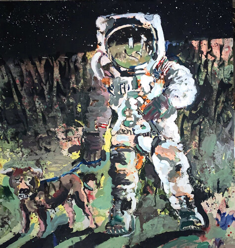 MOON-DOG-WALK van thomas ackermann, Schilderij te koop op Singulart