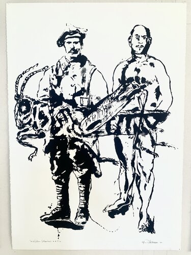 POLISH SOLDIER SELF-PORTRAIT + A.T.V. van thomas ackermann, Afdruk te koop op Singulart