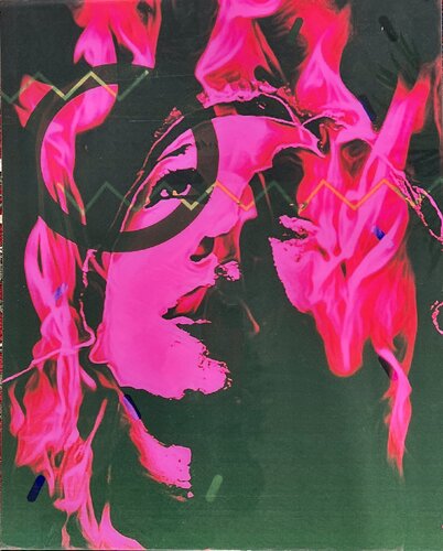 Looking Up in Pink di M Kara, Altri media in vendita su Singulart
