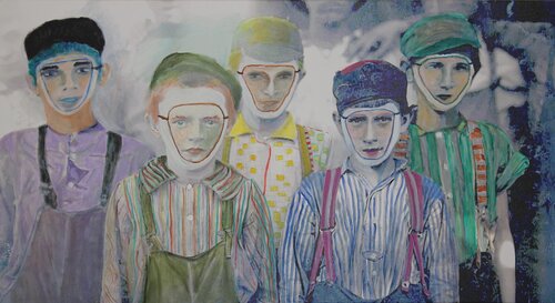 NEWSBOYS de Glenna Mills, Pintura a la venta en Singulart