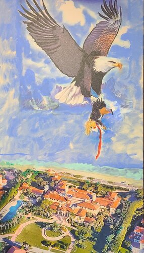 MAR-A-LOGO DROP de Glenna Mills, Pintura a la venta en Singulart
