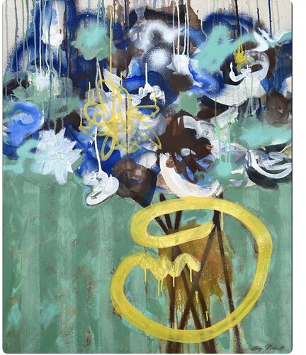 Malachite Abundance di Sonja Picard, Pittura in vendita su Singulart