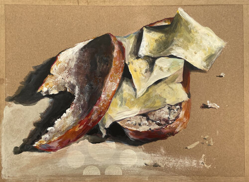 Stillleben 9 (Klappbrot) di Michael Rehr-Hoffmann, Pittura in vendita su Singulart