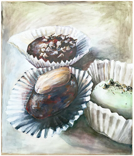 Süßstoff zu dritt by Michael Rehr-Hoffmann, Painting for Sale on Singulart