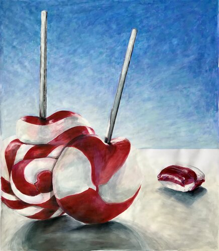 Lolypop (Spiral-Lolli Rot/Weiß) von Michael Rehr-Hoffmann, Malerei kaufen auf Singulart
