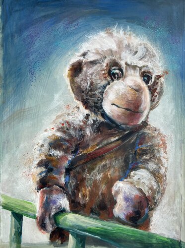Affe No. 3 "Aufbruch" von Michael Rehr-Hoffmann, Malerei kaufen auf Singulart