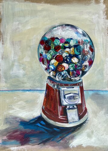 Gum Ball Machine, Kaugummiautomat by Michael Rehr-Hoffmann, 회화 for Sale on Singulart