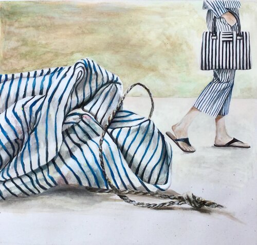 Striped Shopping Bag Michael Rehr-Hoffmann