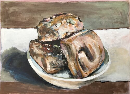 Lecker, drei Brötchen - Lust auf Genuss by Michael Rehr-Hoffmann, Painting for Sale on Singulart