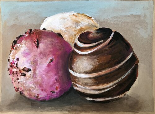 Süße Versuchung. Sweets 2. van Michael Rehr-Hoffmann, Schilderij te koop op Singulart