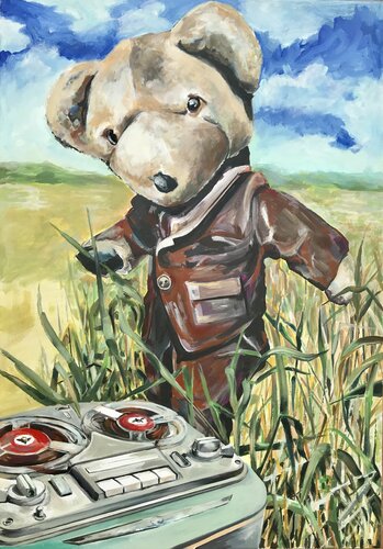 Dancing Bear Teddy 2022 von Michael Rehr-Hoffmann, Malerei kaufen auf Singulart