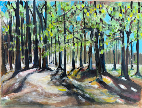 Landschaftsmalerei  "Die Lüneburger Landwehr" – landscape van Michael Rehr-Hoffmann, Schilderij te koop op Singulart