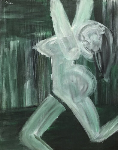 walk in the forest van Wojtek Gawlik, Schilderij te koop op Singulart