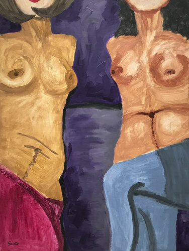 siostry (sisters) van Wojtek Gawlik, Schilderij te koop op Singulart