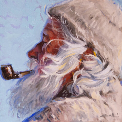 Fisherman with pipe by Gabor Szabo, Painting for Sale on Singulart