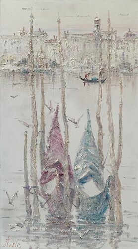 "Two gondolas" van Ivan Pylypenko, Schilderij te koop op Singulart