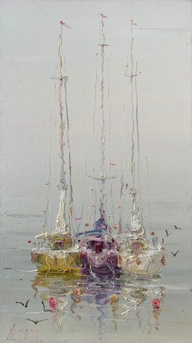 "Yachts" di Ivan Pylypenko, Pittura in vendita su Singulart