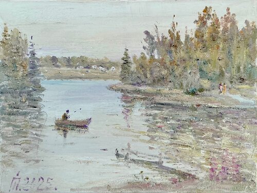 "Fishing" by Ivan Pylypenko, Painting for Sale on Singulart