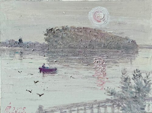 "A moonlit night" by Ivan Pylypenko, 絵画 for Sale on Singulart