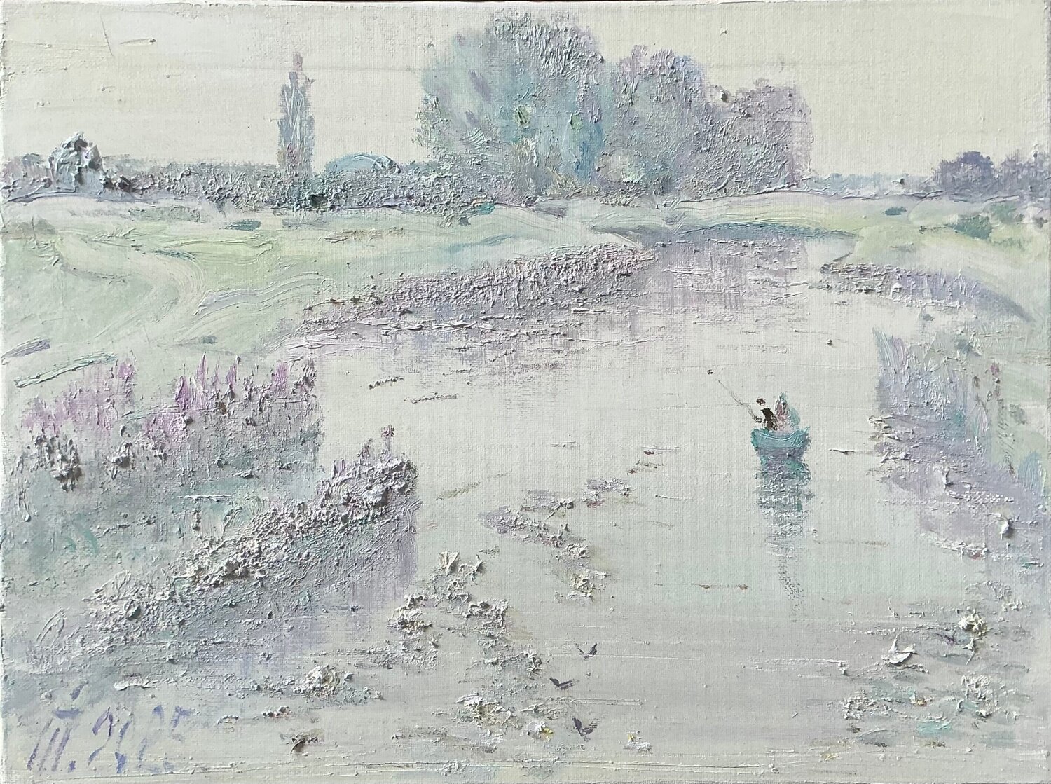 "Spring on the lake" Ivan Pylypenko Original painting for sale