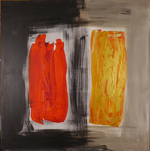 SchwarzRotGold II (AK 0070) van Esberg, Schilderij te koop op Singulart