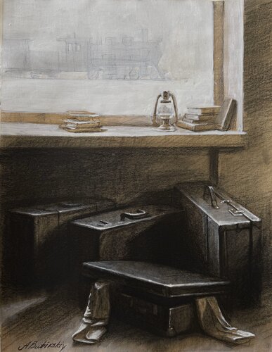 SHADOWS OF DEPARTURE di Alexei Butyrskiy, Pittura in vendita su Singulart