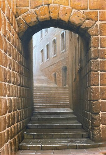 TRACES OF PRAYER di Alexei Butyrskiy, Pittura in vendita su Singulart