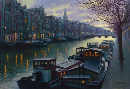 AMSTERDAM ADVENTURE di Alexei Butyrskiy, Pittura in vendita su Singulart