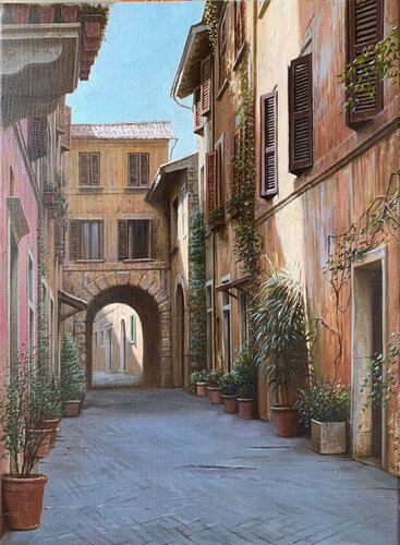 PASSAGE TO NAPLES van Alexei Butyrskiy, Schilderij te koop op Singulart