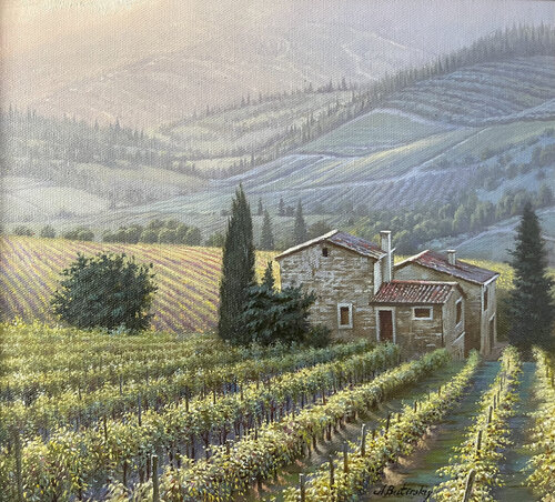 VINEYARDS OF TUSCANY van Alexei Butyrskiy, Schilderij te koop op Singulart