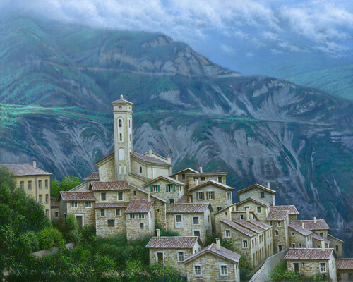 WHISPERS OF THE MOUNTAINS van Alexei Butyrskiy, Schilderij te koop op Singulart