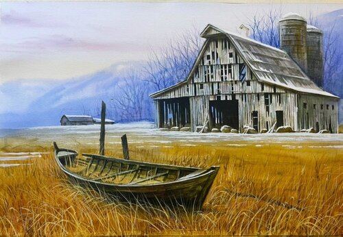 ABONDONED SHORELINE di Alexei Butyrskiy, Pittura in vendita su Singulart